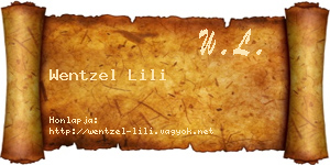 Wentzel Lili névjegykártya